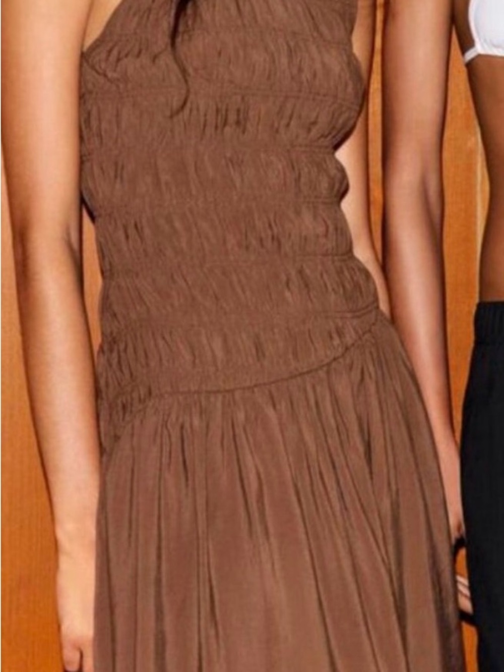 Zara Brown Sleeveless Midi Dress - Picture 4 of 8